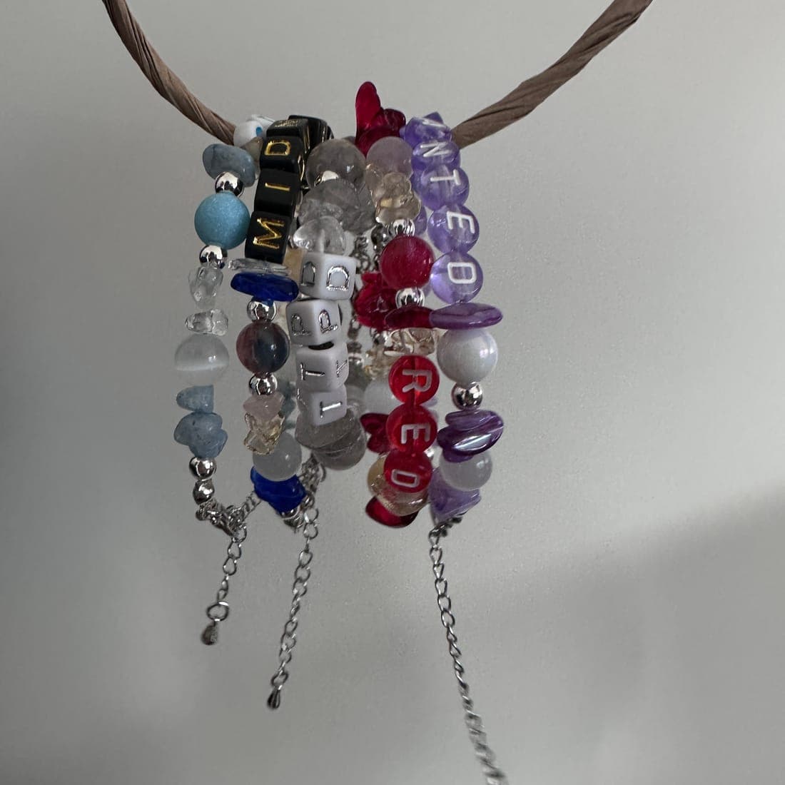 Rainbow Gemstone Charm Bracelet